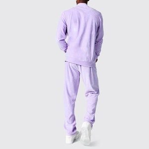 Conjunto de chándal de punto gofrado personalizado para mujer, de manga larga, con chaqueta con cremallera y pantalones acampanados de pierna ancha, conjunto de dos piezas para descansar. - Product Image 5