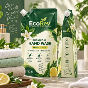 EcoRev ECO36 Sac personnalisé en plastique réutilisable avec bec verseur pour lessive liquide et en poudre - Product Image 1