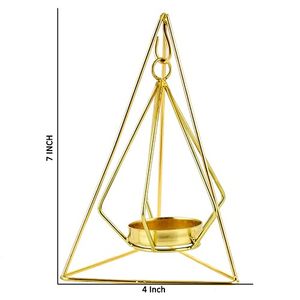 Metal Hanging Triangle Tea Light Candle Holder for Home Decor Geometric <b>Lantern</b> Decorative Candle Stand Wall Hanging Gift - Product Image 3
