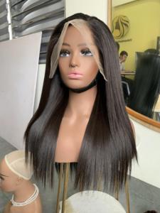Bone Straight Vietnamese Virgin Remy <b>Human</b> Hair Front <b>Wig</b> & Bundles Single Weft All Colors Dyeable 100g - Product Image 2