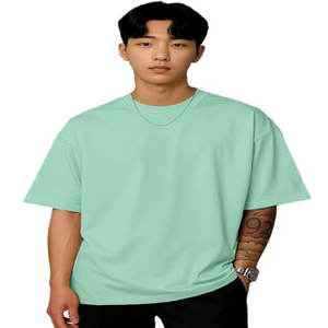 Camiseta Vintage de Manga Corta para Hombre, 260g, Algodón Lavado, Oversize, Hombros Caídos, Media Manga, Personalizable con Logotipo, Unisex - Product Image 1