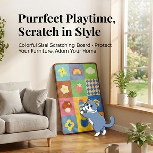 Colorful Large Sisal Visual Cat <b>Scratching</b> Board Adhesive cat <b>scratching</b> <b>pad</b> - Product Image 5