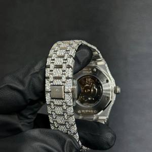 Reloj Deportivo de Lujo para Hombre, Mecánico, de Acero Inoxidable con Moissanita VVS, Gemas de Color D, Diseño Elegante, Artesanía Premium - Product Image 2