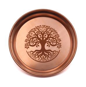 Assiette en cuivre pur faite à la main, thali décoratif traditionnel en cuivre, assiette à dîner en métal artisanale pour la maison, la cuisine et les cadeaux - Product Image 2