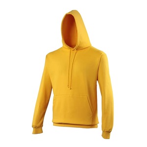 Sweat-shirt à capuche jaune pour homme, coupe classique, en molleton de coton, pull décontracté avec poche, vêtement d'automne - Product Image 1