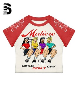 Camisetas Cortas Ajustadas de Jersey para Mujer, Diseño 3D Impreso en HD Ecológico, Mangas Cortas, Ropa Casual para Todas las Temporadas, Precio Bajo con MOQ Bajo - Product Image 2
