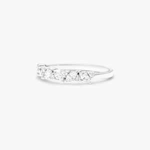 Bague en or jaune avec diamants marquise et ronds - Product Image 5