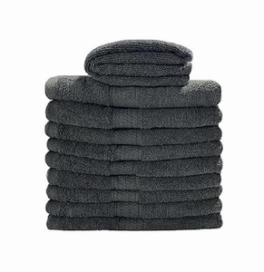 Toalla Facial Profesional de Algodón Gris, Tejida, Suave, de Secado Rápido, para Uso en Spa y Baño - Product Image 1
