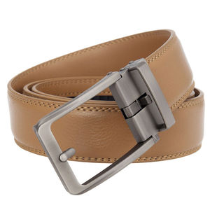 Cinturón de Cuero Genuino con Hebilla Automática para Hombre, Cinturón con Trinquete, Fabricante OEM LQbelt, Logotipo Personalizado - Product Image 3