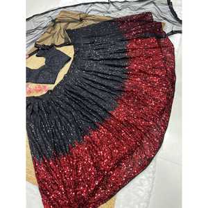 Lehenga Choli de soirée de créateur avec un magnifique dupatta, taille 2XL - Product Image 5