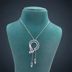 Parure de bijoux de mariée en laiton de qualité supérieure avec finition diamant américain, design royal élégant pour les mariages et les occasions festives - Product Image 5