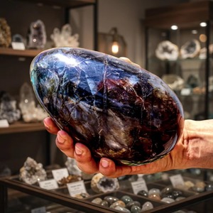 Top Quality Polished Natural Labradorite Egg Oval <b>Stone</b> Collectible <b>Art</b> Piece Home Decoration Gemstone Ornament - Product Image 2