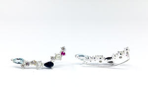 Boucles d'oreilles pendantes Gemvanity style classique pour femmes, plaqué or, argent sterling 925, pour mariage - Product Image 3