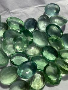Pierres précieuses en fluorite verte naturelle, taille ovale, non montées, pour la fabrication de bijoux - Couleur naturelle, sans trou, taille libre, 2-5 carats, vente en gros - Product Image 1