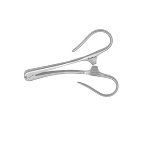 Proveedor Directo KANE, Abrazadera Umbilical de 4-1/8" (10.5 cm), Patrón Americano, Acero Inoxidable, Manual, Certificación CE Clase II, Hospitalaria - Product Image 1