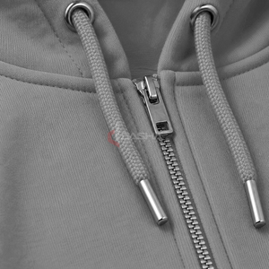 Sweat à capuche zippé unisexe surdimensionné en molleton de coton épais, personnalisable avec logo, directement de l'usine - Product Image 5