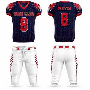 Uniforme de Fútbol Americano 100% Poliéster, Diseño Único, Color Sólido, Ligero, para Adultos - Product Image 1