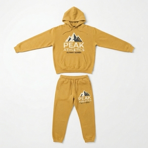 Ensemble de survêtement unisexe Explorer Apparel à capuche en molleton de coton premium, sweat-shirt et pantalon de jogging décontracté à cordon pour l'automne - Product Image 5