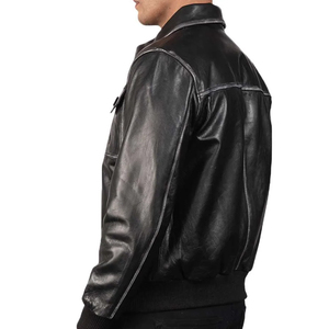 Fabricant professionnel de vestes d'hiver en cuir véritable pour hommes, vestes en cuir sur mesure de haute qualité pour hommes, prix de gros. - Product Image 2