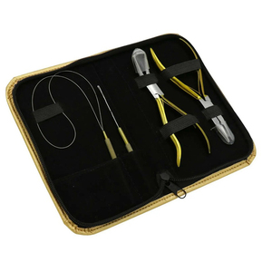 Kit de Herramientas para Extensiones de Cabello con Accesorios Personalizados en Color Beige o Bronceado con Logotipo Personalizado - Product Image 1