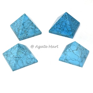 Howlite พีระมิดพลอยธรรมชาติเกรดพรีเมี่ยมสำหรับการรักษาจักระดินการทำสมาธิ - Product Image 4