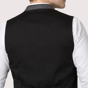 Hot Sale Men's Traditional German Bavarian Trachten Vest Reversible Breathable Autumn Mandarin Collar Polyester/Cotton Blend - Product Image 3