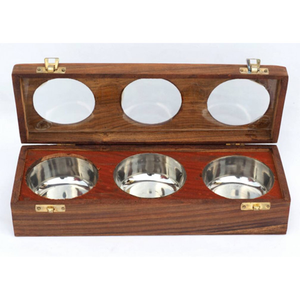 Moderna Caja de Almacenamiento de Madera Maciza Compartimentada para Frutos Secos, Nueces, Dulces y Bocadillos, Ecológica y Duradera - Product Image 2