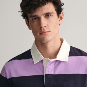 Camiseta de Rugby Personalizada para Hombre, Transpirable, de Manga Larga, de Poliéster Resistente, con Bloques de Color, Impresión por Transferencia de Calor, de Alta Calidad - Product Image 3