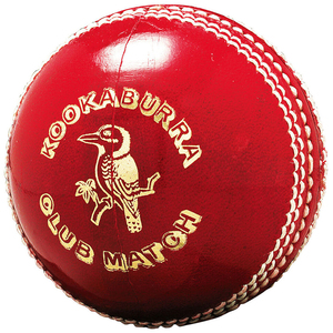 ลูกคริกเก็ตคุณภาพพรีเมียม 4 ลูก น้ำหนัก 156 กรัม ยี่ห้อ Kookaburra Club Match สำหรับการแข่งขัน  ทำจากหนังสีแดง แกนคอร์ก - Product Image 6