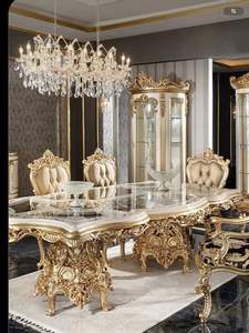 Muebles de Comedor Europeos de Lujo Tallados a Mano, Estilo Victoriano, Juego de Mesa de Comedor para Ocho Personas, Compre el Juego de Comedor Royal en Nueva York - Product Image 4