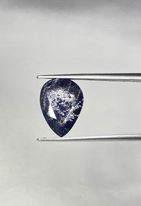 Iolite bleue naturelle brillante facettée, taille poire, pierre de soleil. - Product Image 3