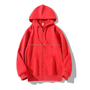 Custom Mens Sport Zipper <b>Hoodies</b> Embroidered or Printed Logo Blank Cotton <b>Zip</b> <b>up</b> in <b>Black</b> and Red <b>Hoodies</b> for Unisex - Product Image 3