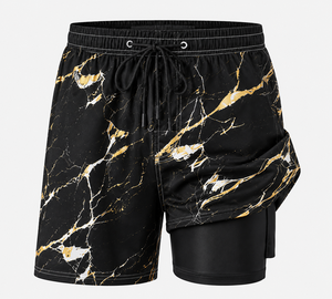 Men American Flag Print <b>Board</b> Shorts Quick Dry Swim Trunks with Pockets Drawstring Waist Beach Wear - Product Image 2
