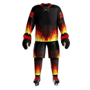 ชุดเสื้อกีฬาทีมฮ็อกกี้น้ำแข็งสำหรับผู้ชายชุดเครื่องแบบทีมแห้งเร็วระบายอากาศได้ดีสำหรับฝึกซ้อมการแข่งขัน - Product Image 2