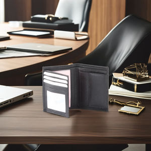 Nueva Cartera Unisex Larga de Estilo Simple para Negocios, Hecha a Mano con Cuero de Grano Completo, Cierre Abierto y Forro de Satén - Product Image 5