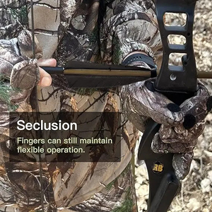 Gants de chasse convertibles camouflage – Mitaines tactiques à 2 doigts repliables – Gants de tir thermiques imperméables - Product Image 2