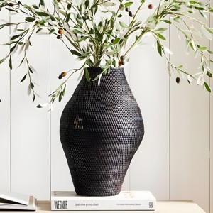 Mystery Black Vase for Decoration Customized Color <b>Top</b> Quality Handwoven Vases for Dry Flowers OEM ODM Accept - Product Image 4