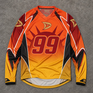 Maillot de motocross sublimé OEM Premium à manches longues, respirant, pour course MX, vêtements tout-terrain personnalisés - Product Image 1