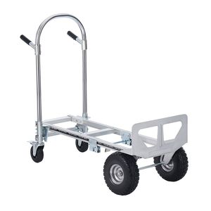 Carrello Pieghevole in Alluminio 2-in-1, Capacità 450 Kg, Carrello Industriale Resistente con Ruote in Gomma - Product Image 1