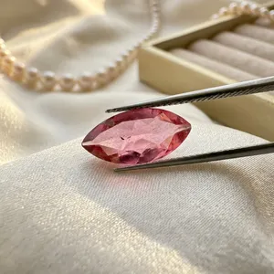 Turmalina Rosa Natural, Corte Marquesa, Gema Suelta para Joyería, 10.04 Ct, 11 Piezas, Certificada por Terceros, Sin Calentar, con Juego de Color - Product Image 1