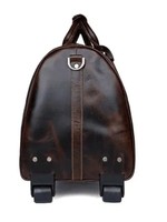 Sac de voyage vintage en cuir véritable de qualité supérieure, avec fermeture éclair, 56-75L, pliable, grande capacité, durable, léger, pour week-end
