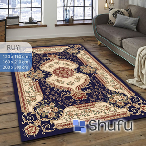 Tapis anti-allergique brillant Points épais en caoutchouc naturel Couverture de sol antidérapante durable Motif abstrait confortable Fabriqué à la machine - Product Image 3