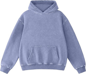 เสื้อฮู้ดดี้สไตล์วินเทจยี่ห้อ Pakistan Manufactured ล้างสีแบบแอซิดวอช แฟชั่นสตรีท ทรงหลวม น้ำหนักมาก - Product Image 1
