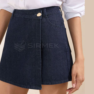 Jupes en jean pour femmes, prix de gros direct usine, denim extensible en coton, tenue décontractée, mode streetwear estivale, jupe personnalisée - Product Image 3