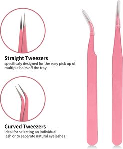 Wholesale Price Custom Logo J2 Japanese Stainless Steel Anti-Static Durable Eyelash Tweezers Beauty Tool Fiber Tip for Eyelash - Product Image 4