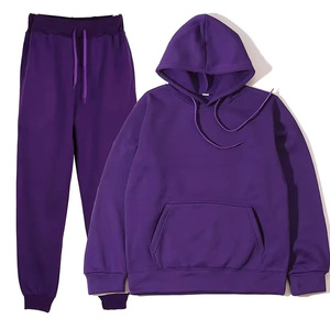 Conjunto Deportivo Unisex de Algodón Beige, Sudadera con Capucha y Pantalones Jogger, Color Sólido, Casual, Otoño, Manga Larga, Pantalones con Cordón y Conjuntos Deportivos Personalizados - Product Image 4