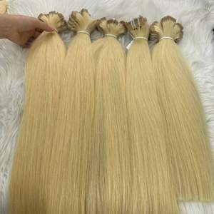 Extensions de cheveux humains tendance, cheveux vierges naturels blonds 613, lisses, tissage vietnamien, meilleurs fournisseurs, double trame à la machine - Product Image 5