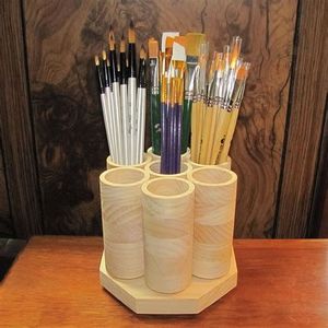 Wooden Desk Storage Container for Everyday Essentials Luxury Timber Pen Organizer for Office Decor Wooden Office Accessory <b>Caddy</b> - Product Image 2