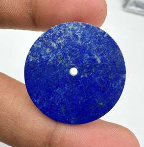 Esfera de Reloj de Lapislázuli Natural A K Gems, Estilo Clásico y Elegante, Tamaño 28.50mm, Grosor 1mm, Acabado Pulido, Orificio Central de 2mm - Product Image 1