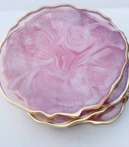 Antique Design Epoxy Resin Coaster Custom Size Best Polished Tea Cup Tableware Handmade Best Quality Handmade Product - Product Image 5